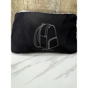 Backpack Packable Foldable Travel Bag Black Nylon MINT Extra Storage